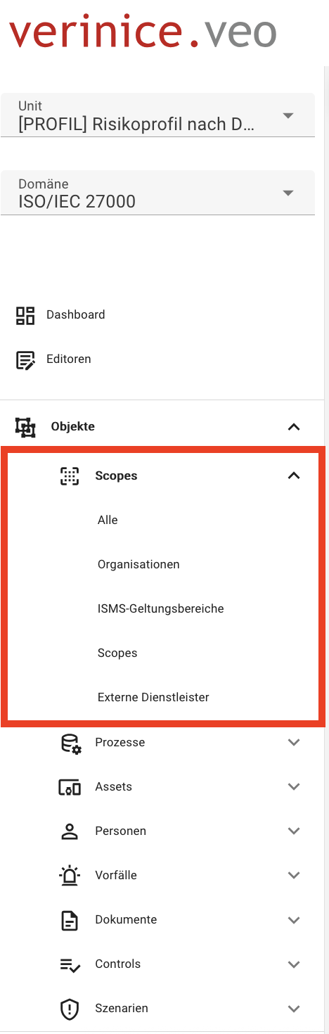 Scopes ISO/IEC 27000-Domäne